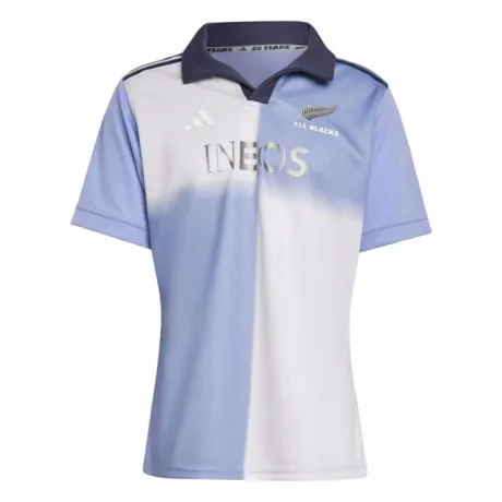 Maillot Polo All Blacks 2024 pour hommes - Polo officiel avec fougère argentée