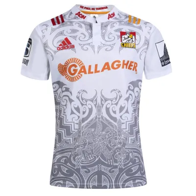 2016–17 Chiefs men’s away rugby jersey in ClimaLite with Waikato River pattern