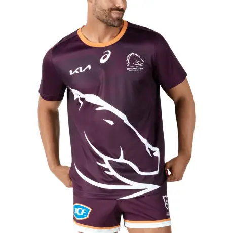 Brisbane Broncos Training Tee 2024 | Official Men’s Rugby Shirt