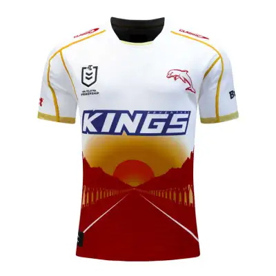 Maillot de Rugby Homme Dolphins Anzac 2024 | Maillot Officiel NRL | Confort et Style