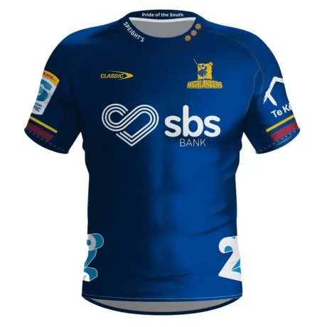 Highlanders Home Rugby Jersey 2024 – Official Super Rugby