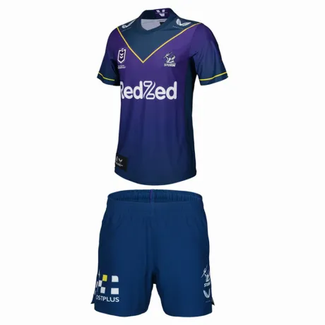Kit Domicile Rugby Enfants Melbourne Storm 2021 | Maillot et Short Officiels NRL