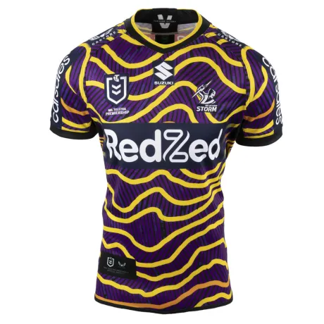 Melbourne Storm Mens Indigenous Rugby Jersey 2022 – Official NRL Jersey