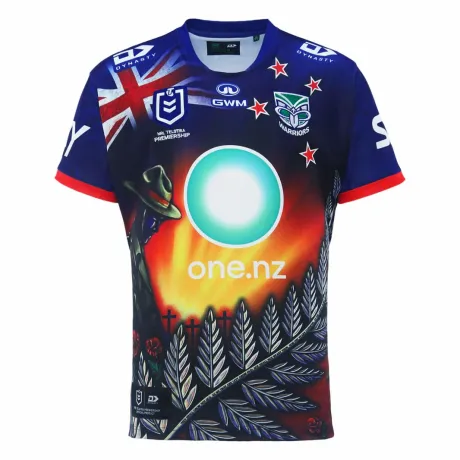 NZ Warriors Anzac Rugby Jersey 2024 – Official ANZAC Tribute