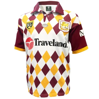 Maillot Rugby Retro Brisbane Broncos 1995 – Réplique Authentique des Années 90